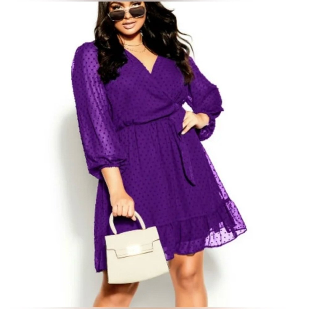 City Chic Plum Dress